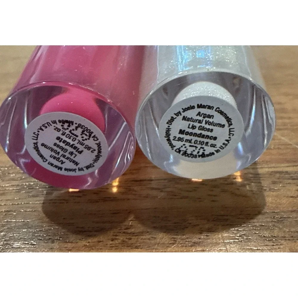 Josie Maran Argan Natural Volume Lip Gloss Duo Playdate Moondance 0.10oz